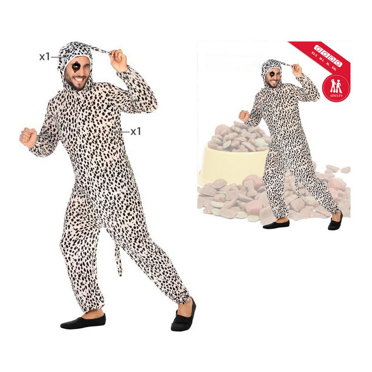 Costume for Adults 69985 Multicolour animals (1 Piece) (1 Unit) M/L